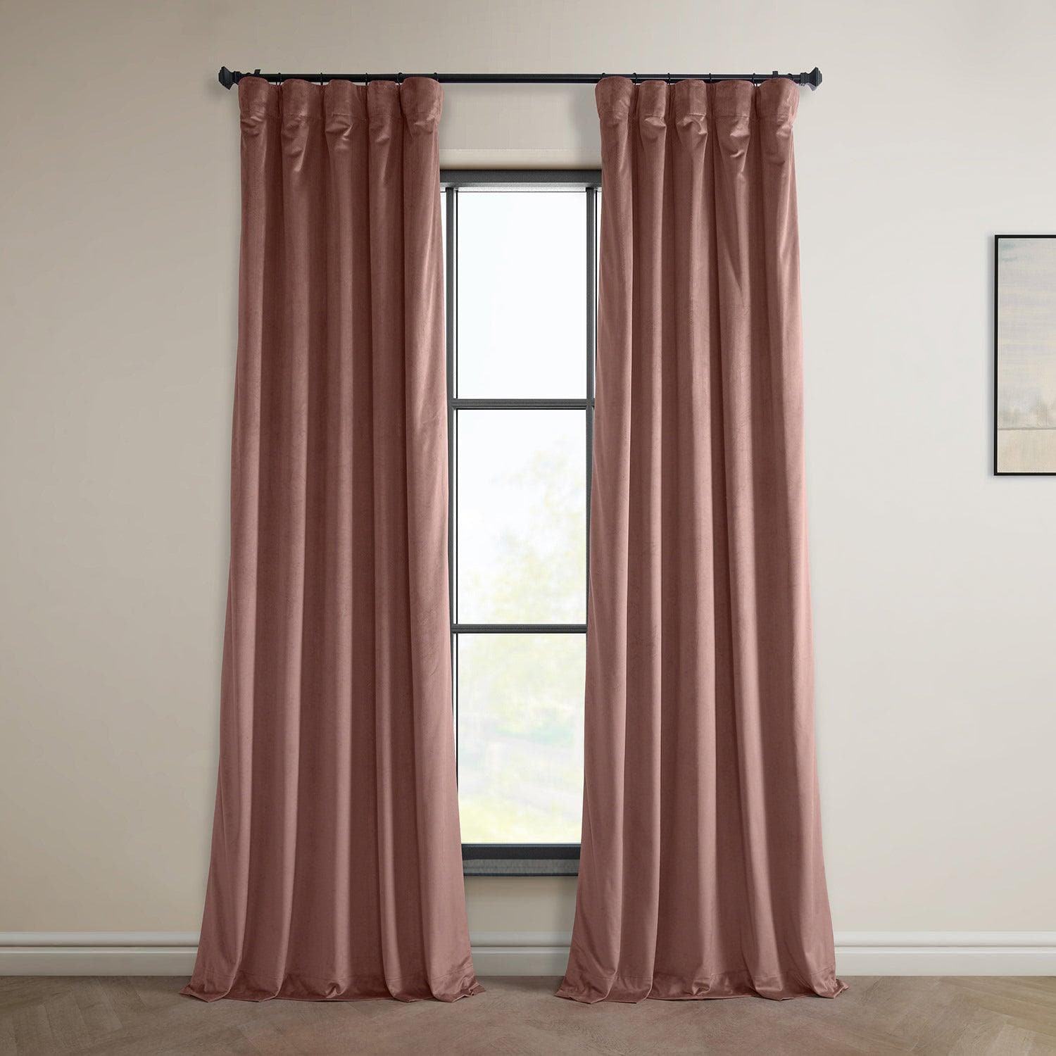 Wild Rose Heritage Plush Velvet Curtain - HalfPriceDrapes.com