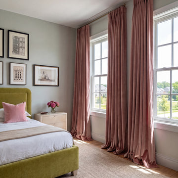 Wild Rose Heritage Plush Velvet Custom Curtain