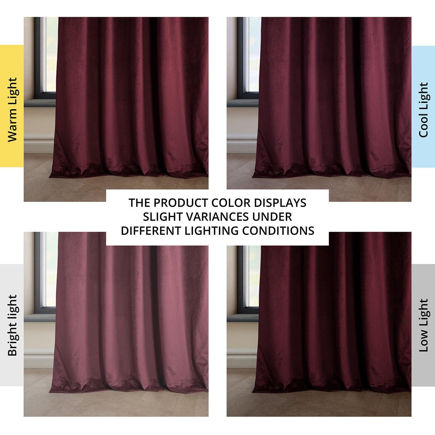 Dark Merlot Heritage Plush Velvet Curtain - HalfPriceDrapes.com