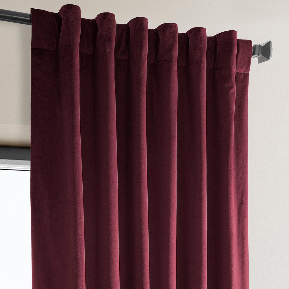 Dark Merlot Heritage Plush Velvet Curtain - HalfPriceDrapes.com