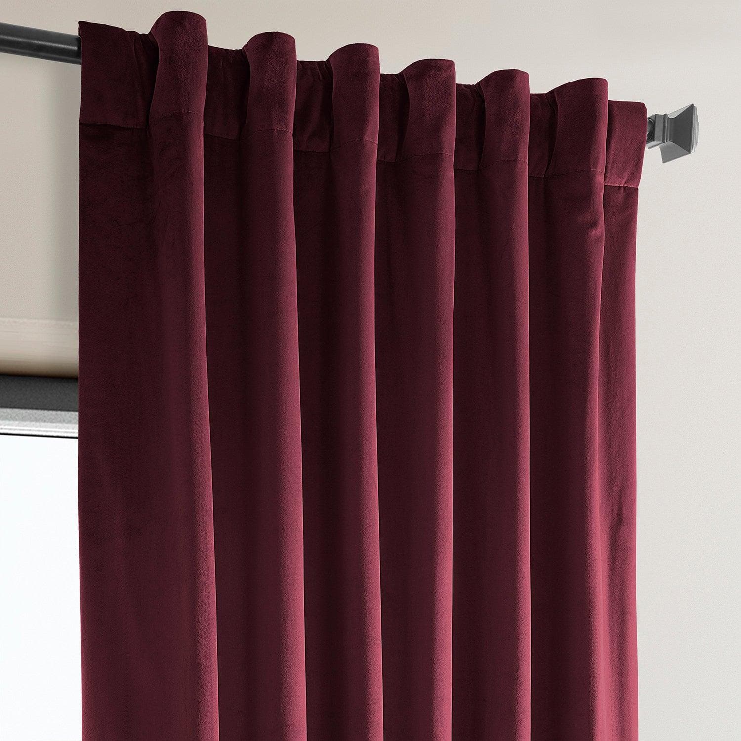 Dark Merlot Heritage Plush Velvet Curtain - HalfPriceDrapes.com