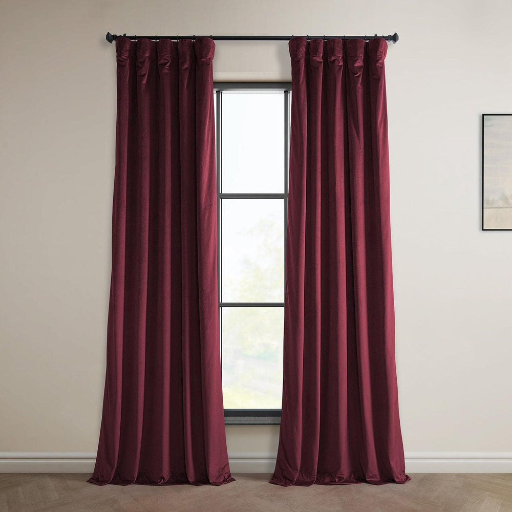 Dark Merlot Heritage Plush Velvet Curtain - HalfPriceDrapes.com