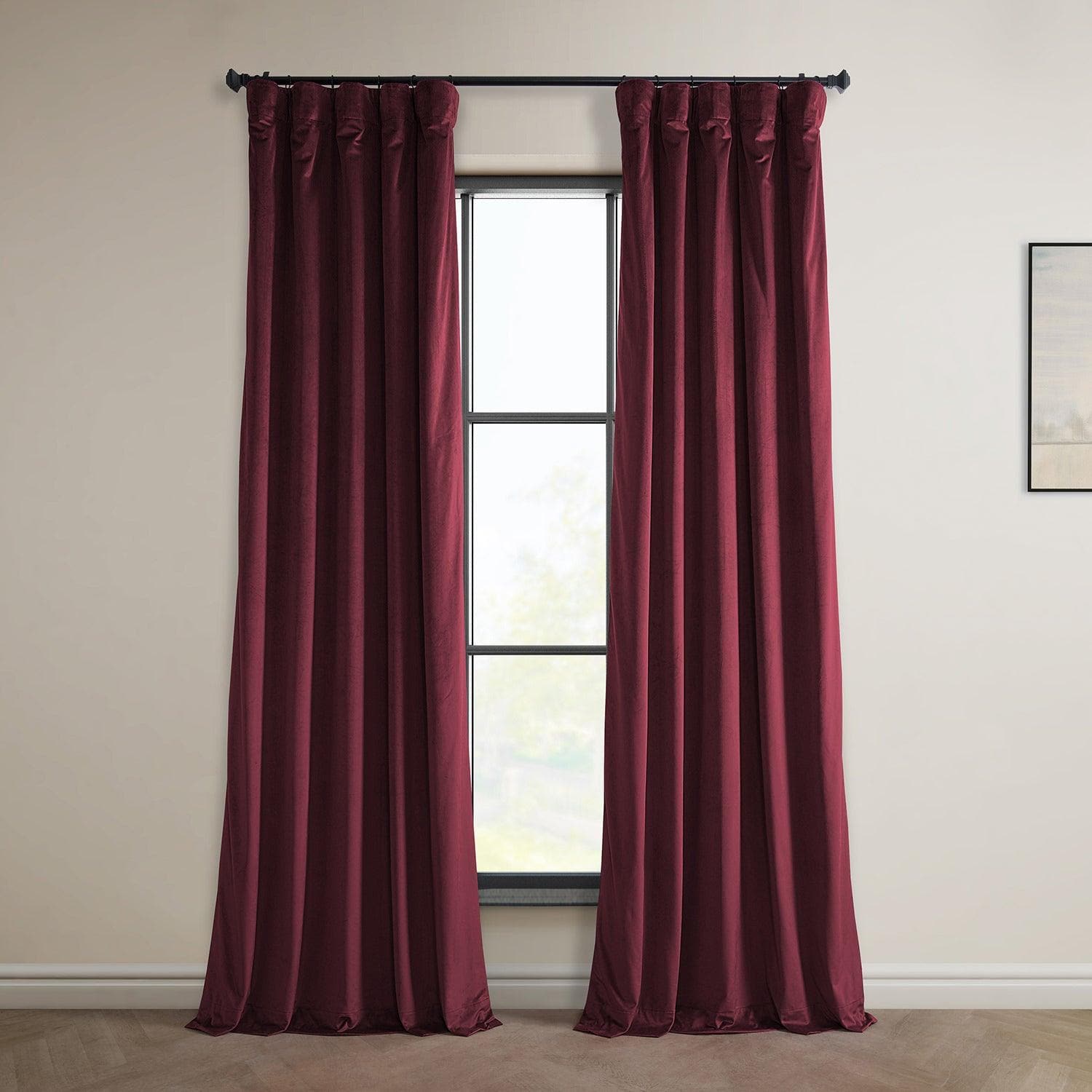 Dark Merlot Heritage Plush Velvet Curtain - HalfPriceDrapes.com