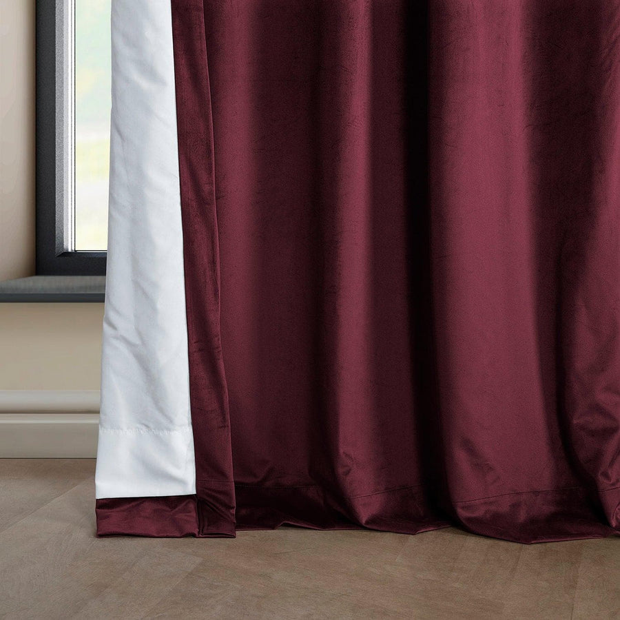 Dark Merlot Heritage Plush Velvet Curtain - HalfPriceDrapes.com