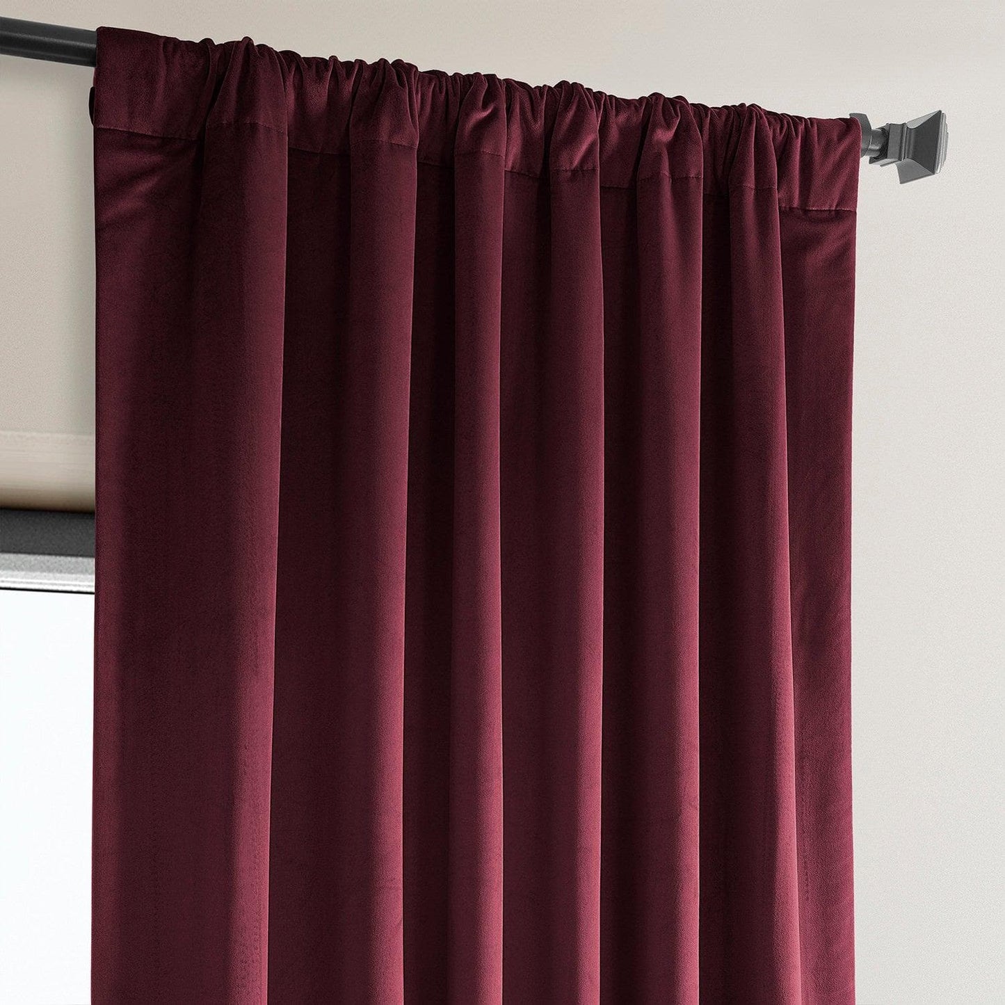 Dark Merlot Heritage Plush Velvet Curtain - HalfPriceDrapes.com
