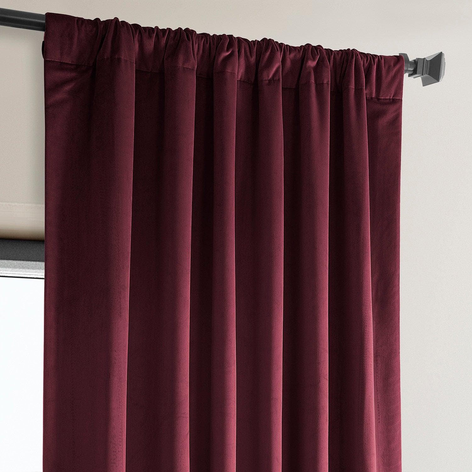 Dark Merlot Heritage Plush Velvet Curtain - HalfPriceDrapes.com