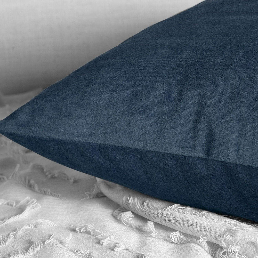 London Blue Heritage Plush Velvet Cushion Covers - Pair - HalfPriceDrapes.com