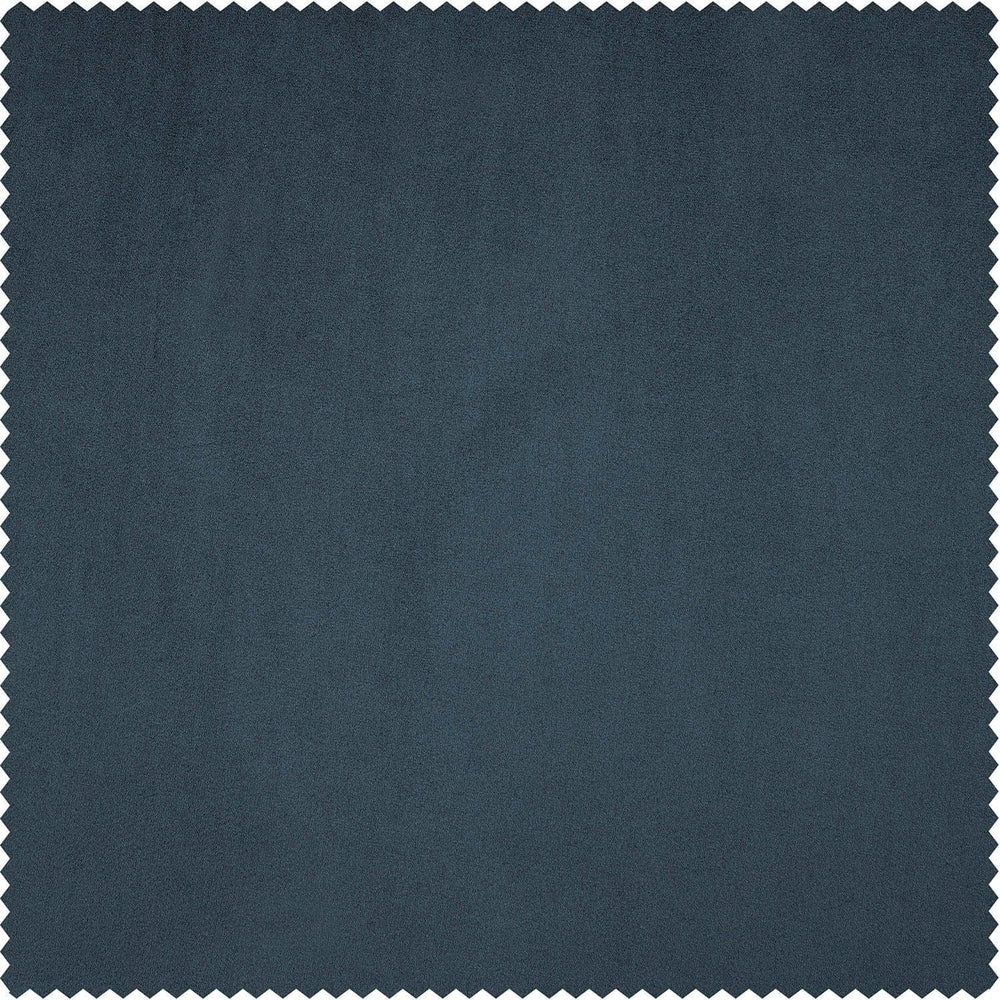 London Blue Heritage Plush Velvet Custom Curtain - HalfPriceDrapes.com