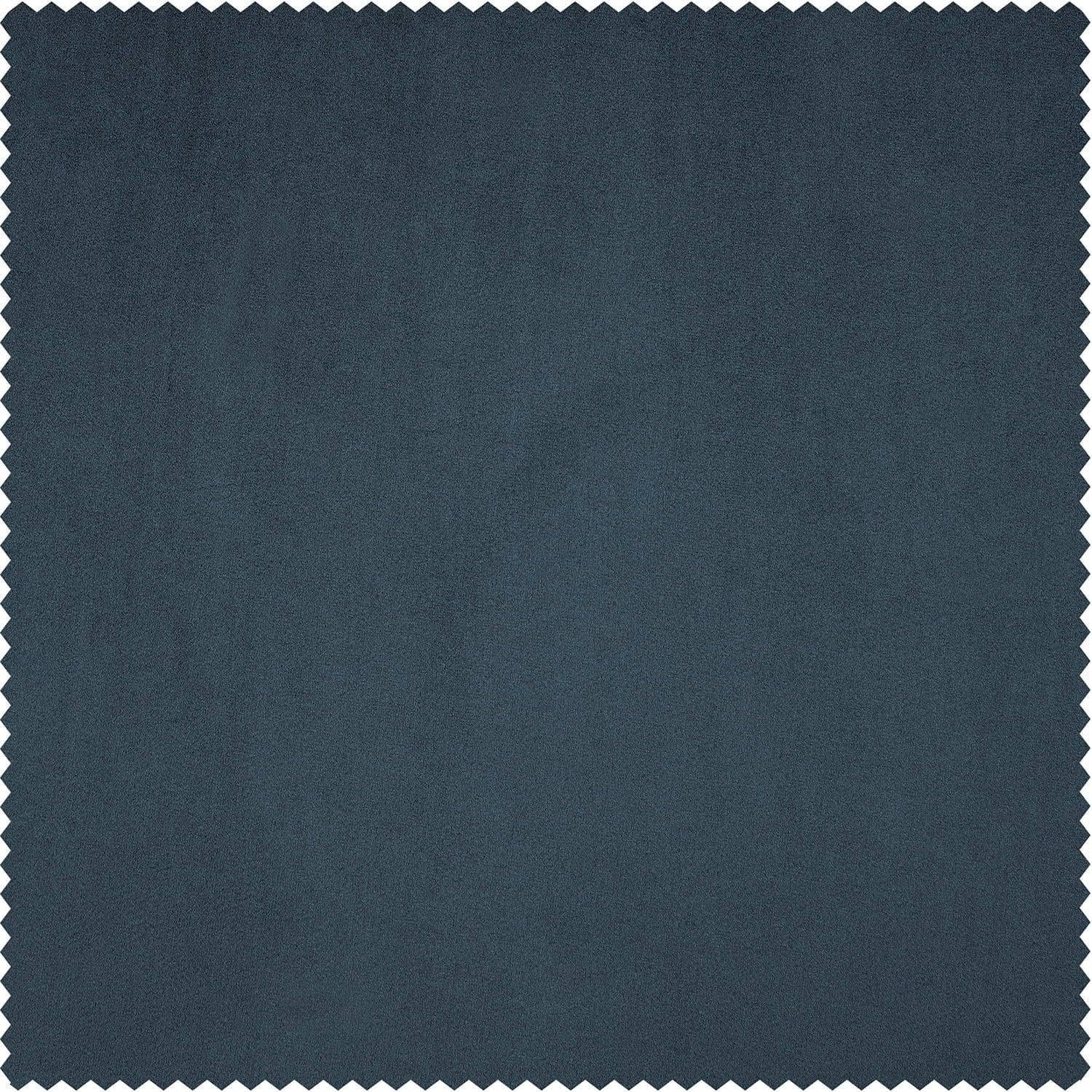 London Blue Heritage Plush Velvet Custom Curtain - HalfPriceDrapes.com
