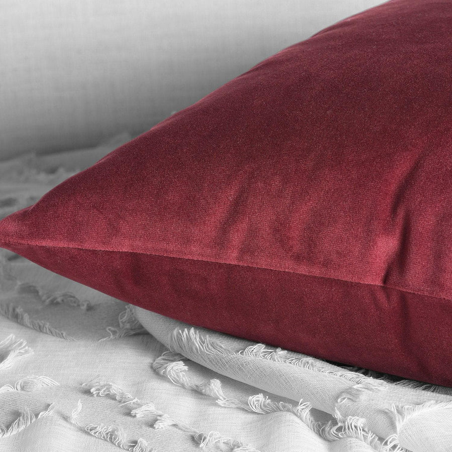 Cinema Red Heritage Plush Velvet Cushion Covers - Pair - HalfPriceDrapes.com