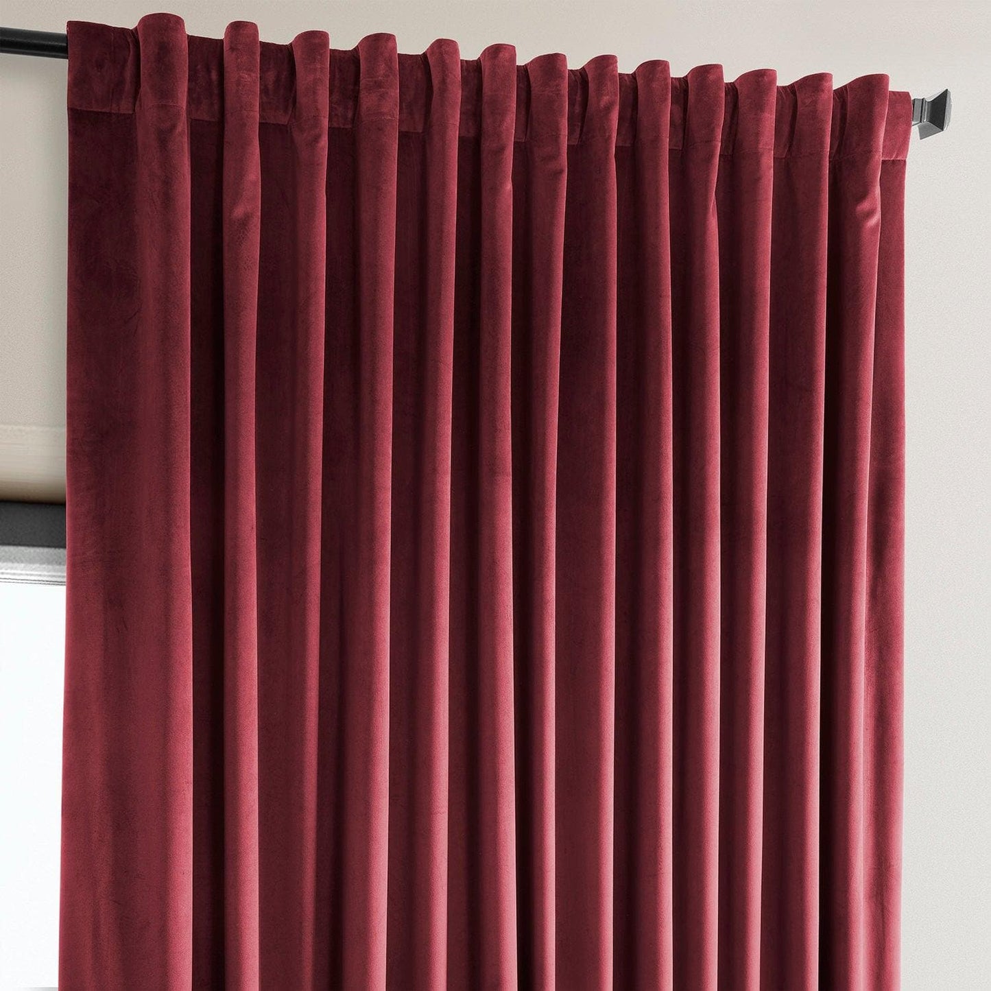 Cinema Red Extra Wide Heritage Plush Velvet Curtain - HalfPriceDrapes.com