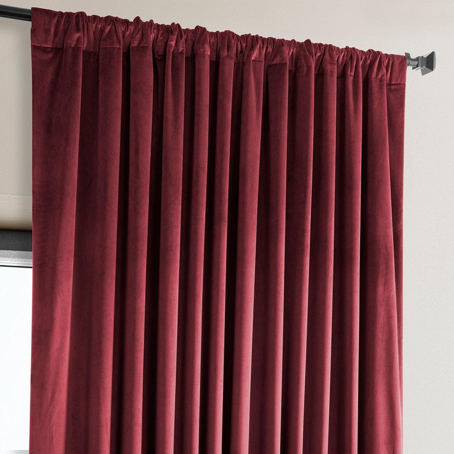Cinema Red Extra Wide Heritage Plush Velvet Curtain - HalfPriceDrapes.com