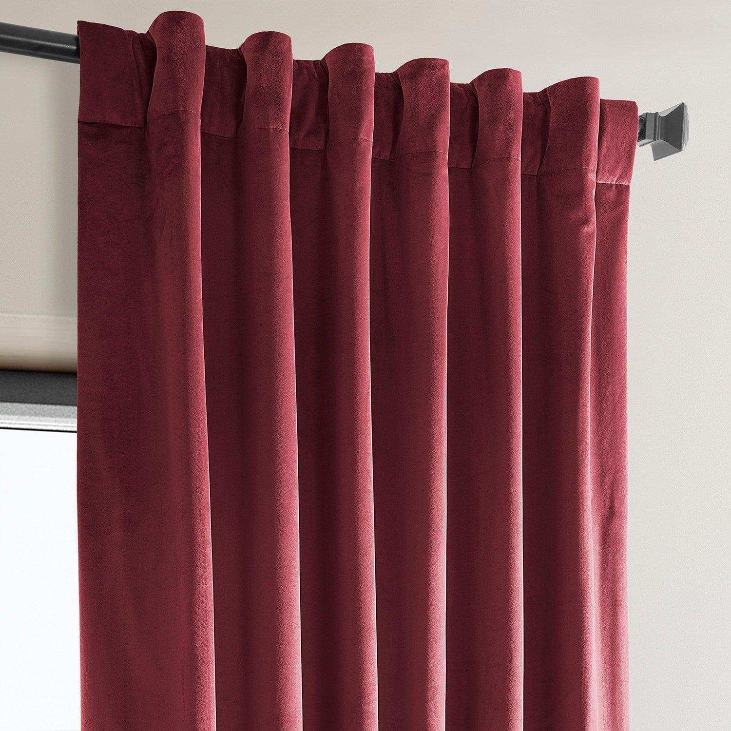 4270 Red Red Velvet Curtain