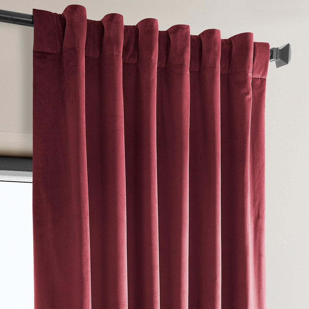 Cinema Red Heritage Plush Velvet Curtain - HalfPriceDrapes.com