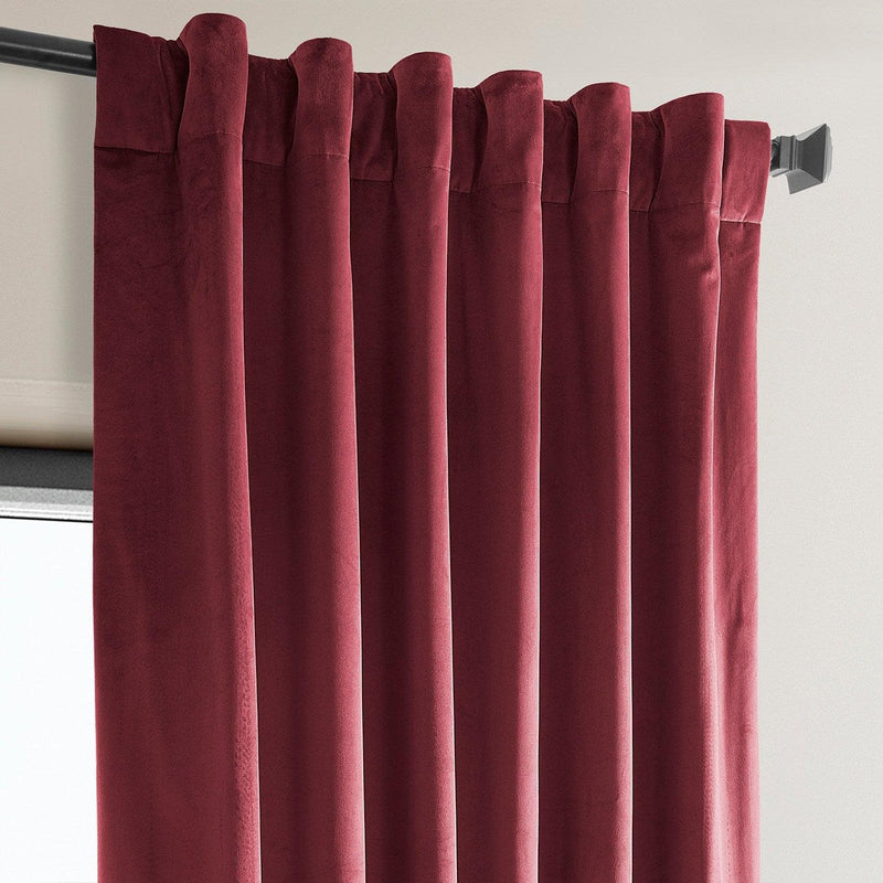 Cinema Red Heritage Plush Velvet Curtain - HalfPriceDrapes.com
