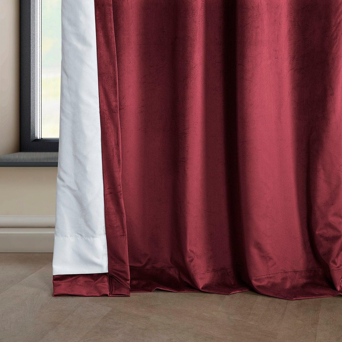 Cinema Red Heritage Plush Velvet Curtain - HalfPriceDrapes.com