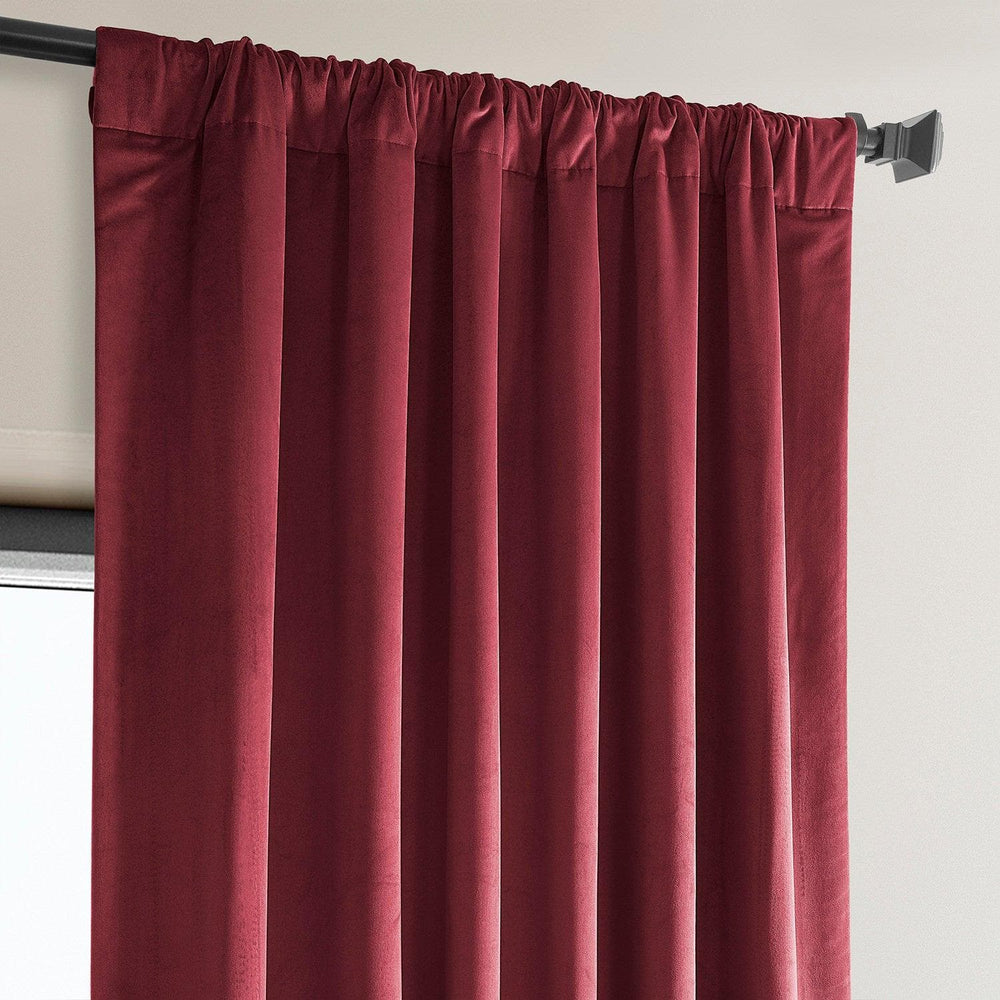 Cinema Red Heritage Plush Velvet Curtain - HalfPriceDrapes.com