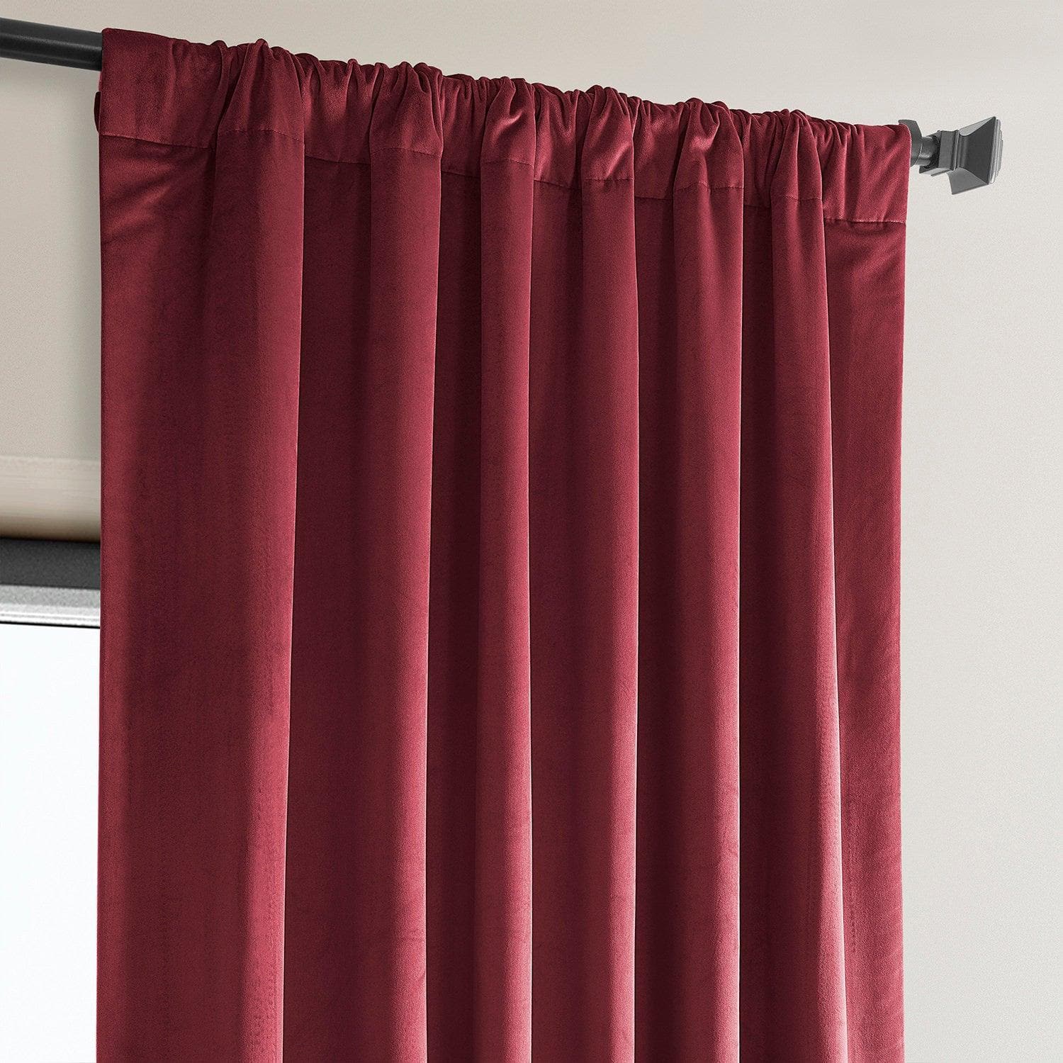 Cinema Red Heritage Plush Velvet Curtain - HalfPriceDrapes.com