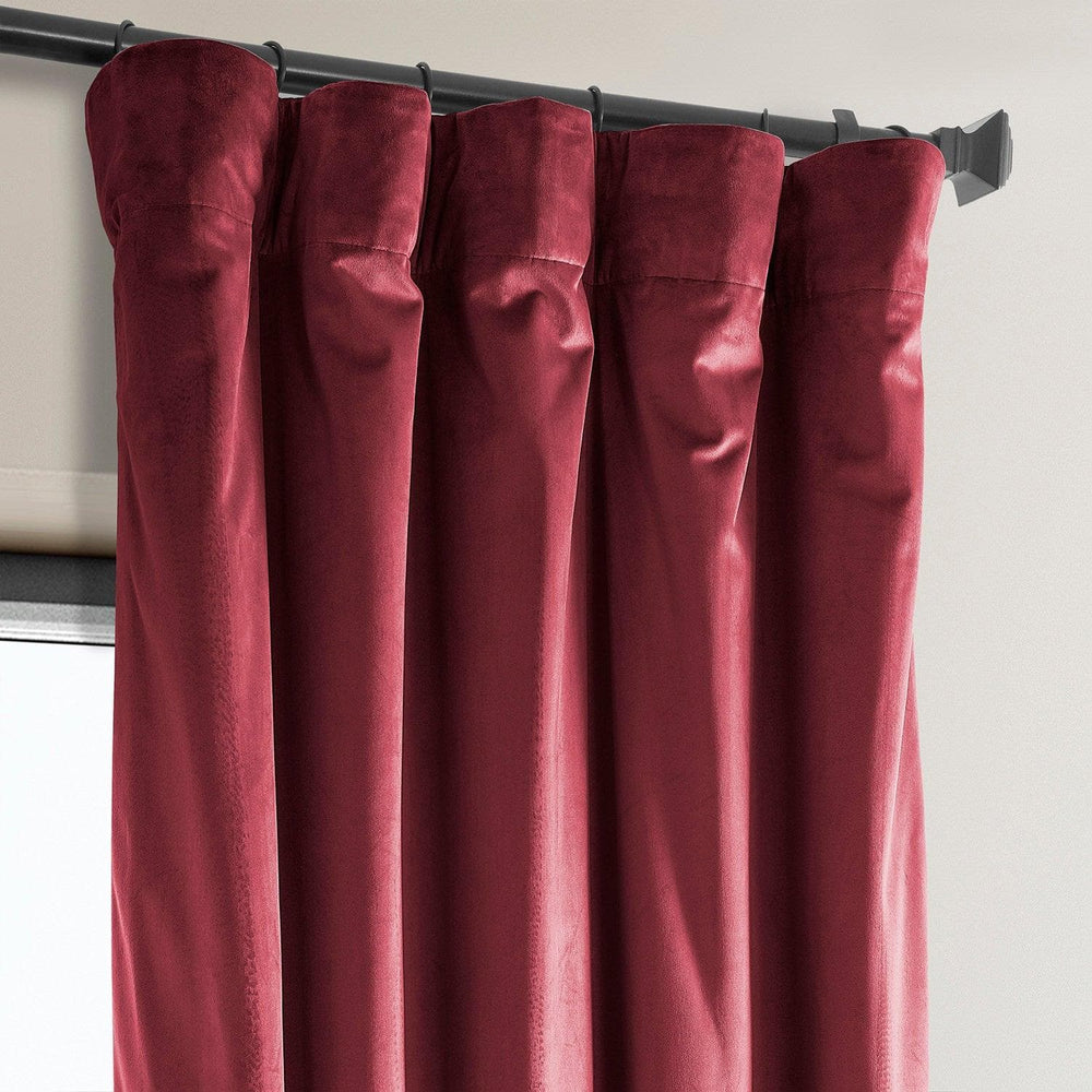 Cinema Red Heritage Plush Velvet Curtain - HalfPriceDrapes.com