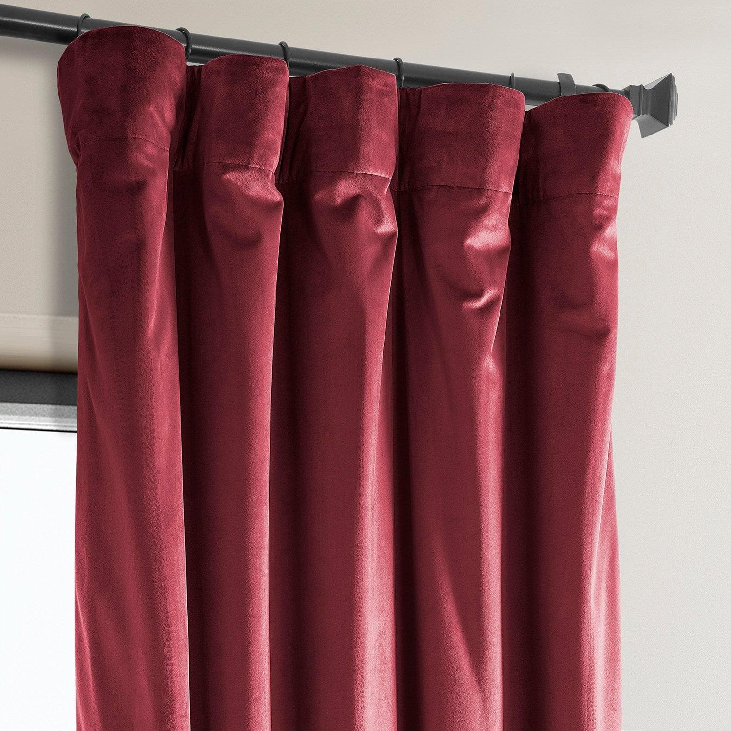 Cinema Red Heritage Plush Velvet Curtain - HalfPriceDrapes.com