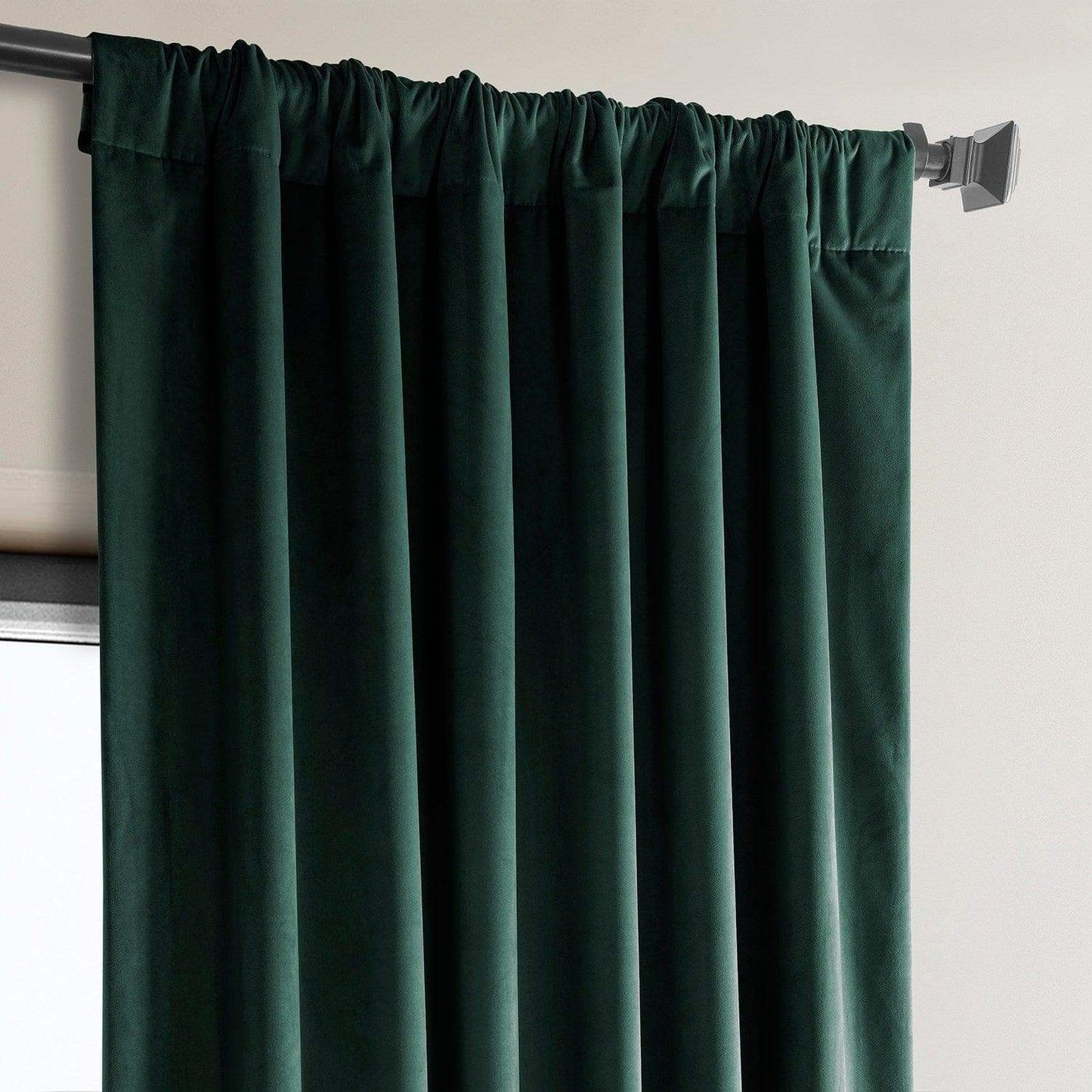 Forestry Green Heritage Plush Velvet Curtain - HalfPriceDrapes.com