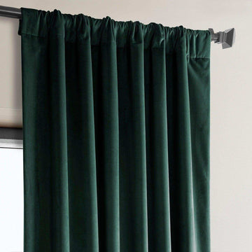 Forestry Green Heritage Plush Velvet Curtain - HalfPriceDrapes.com