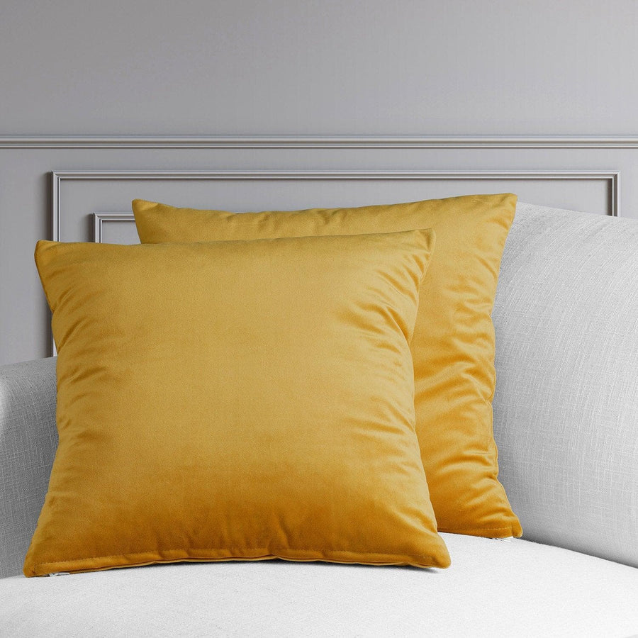 Aztec Gold Heritage Plush Velvet Cushion Covers - Pair - HalfPriceDrapes.com