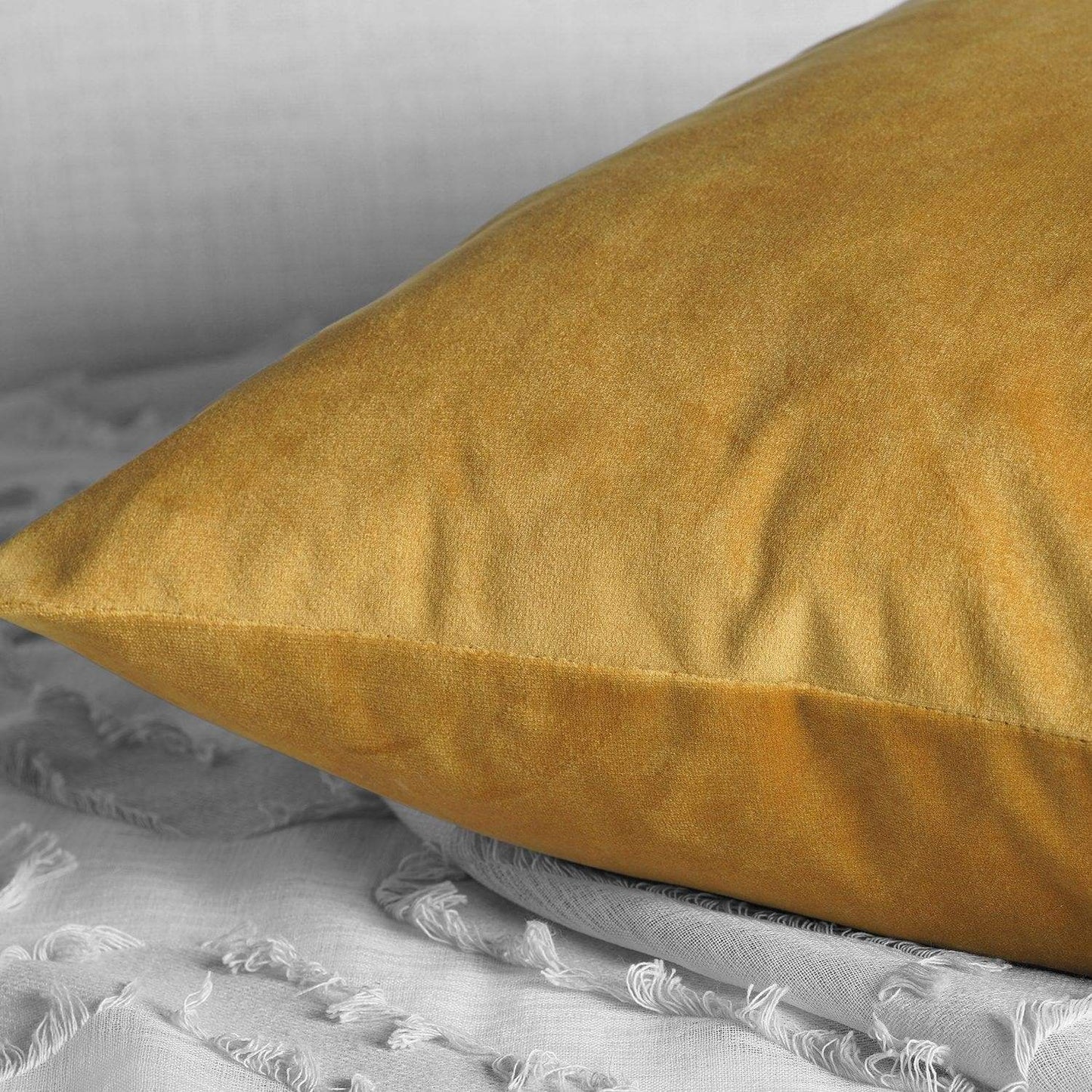 Aztec Gold Heritage Plush Velvet Cushion Covers - Pair - HalfPriceDrapes.com