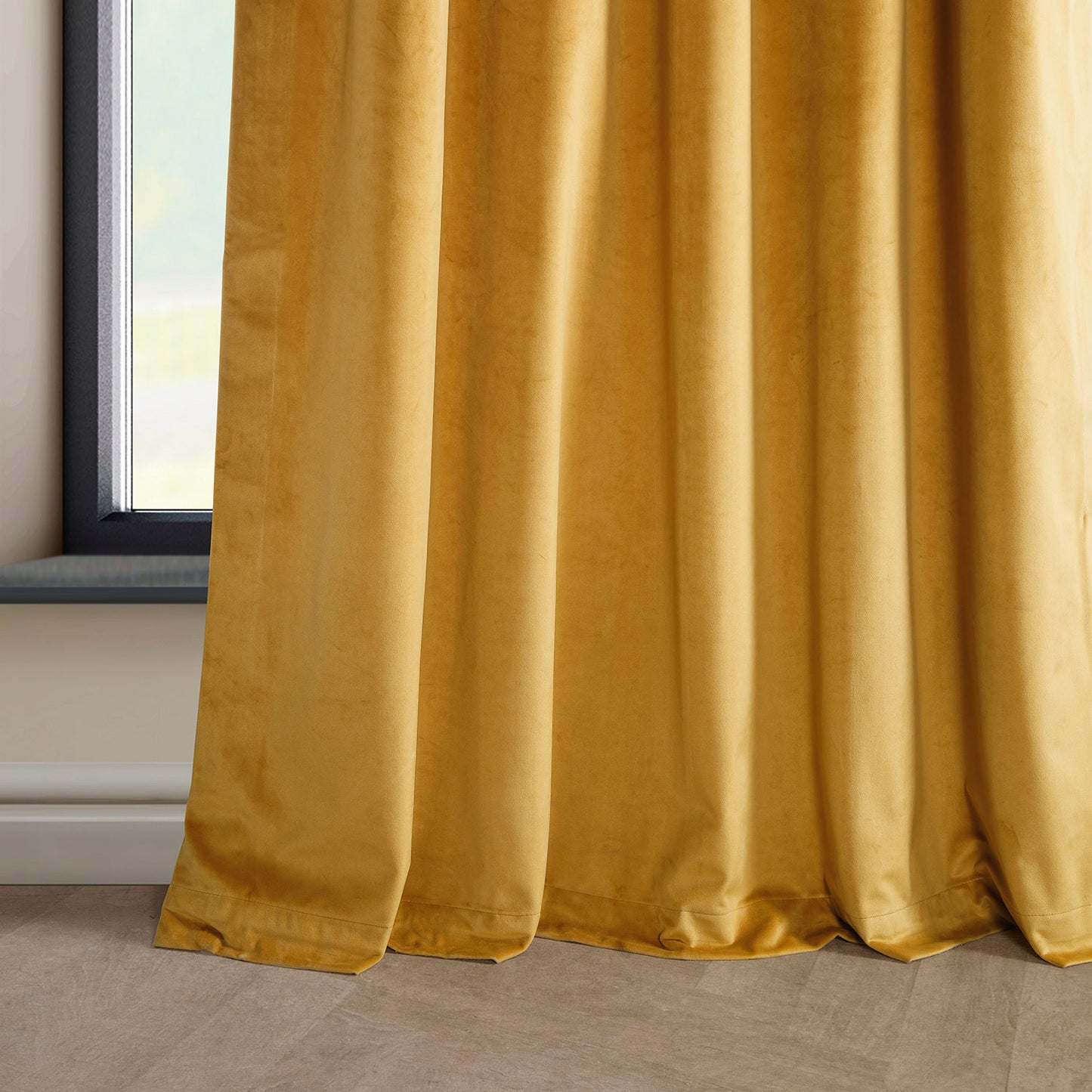 Aztec Gold Heritage Plush Velvet Custom Curtain