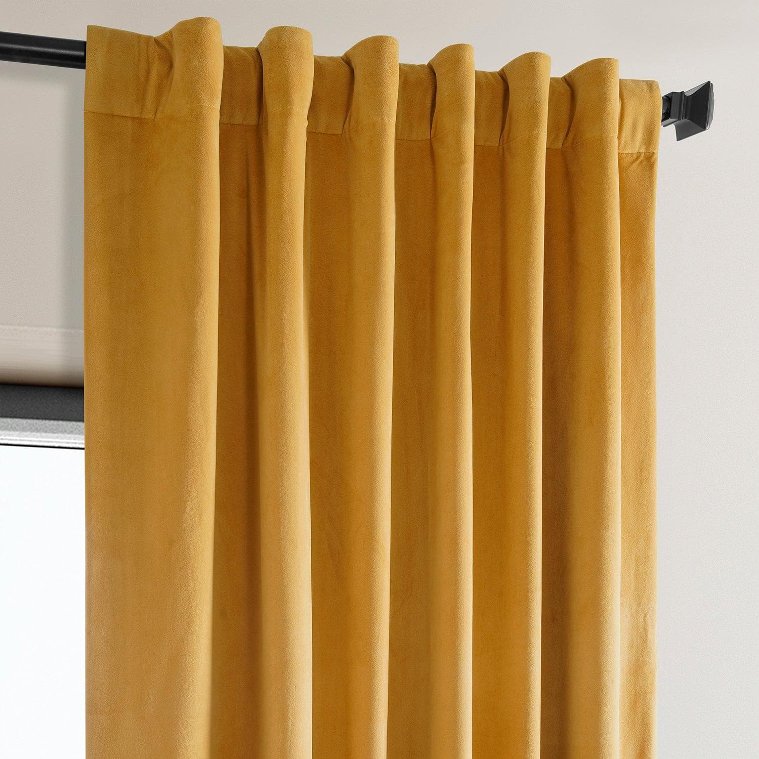 Aztec Gold Heritage Plush Velvet Curtain - HalfPriceDrapes.com