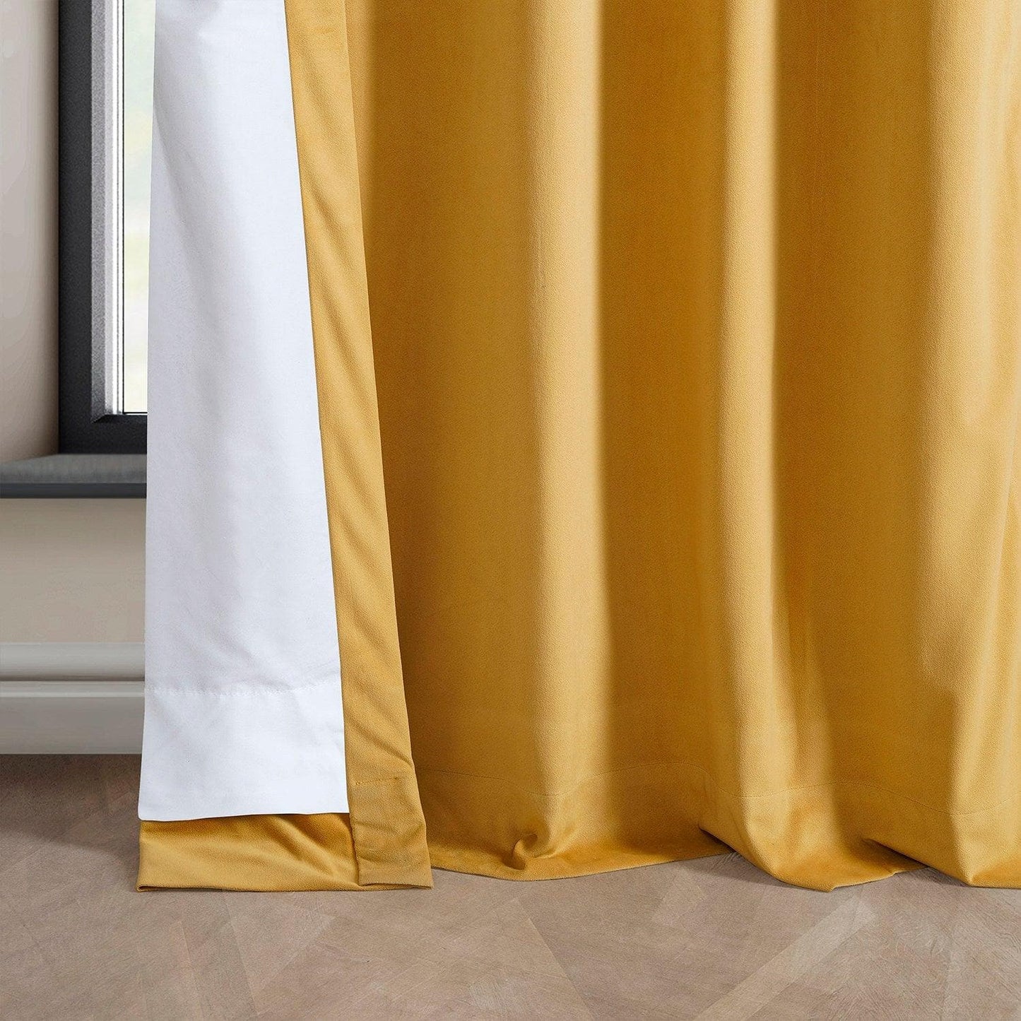 Aztec Gold Heritage Plush Velvet Curtain - HalfPriceDrapes.com