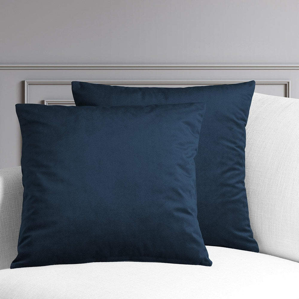 Eternal Blue Heritage Plush Velvet Cushion Covers - Pair - HalfPriceDrapes.com