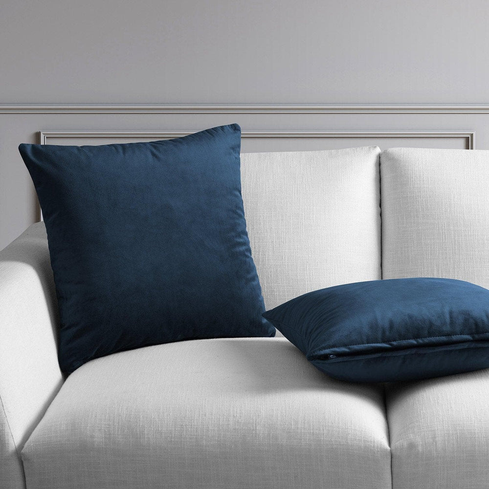 Eternal Blue Heritage Plush Velvet Cushion Covers - Pair - HalfPriceDrapes.com