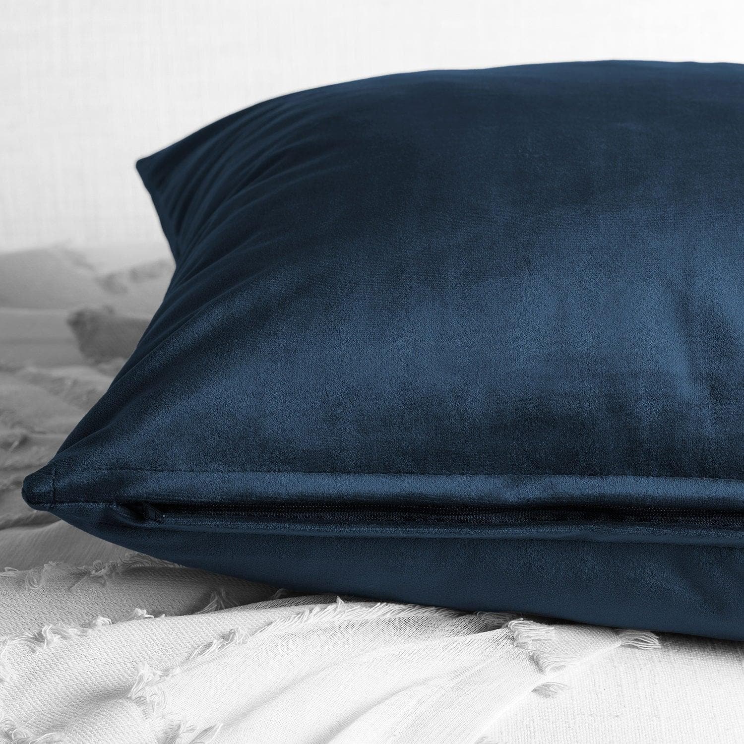 Eternal Blue Heritage Plush Velvet Cushion Covers - Pair - HalfPriceDrapes.com