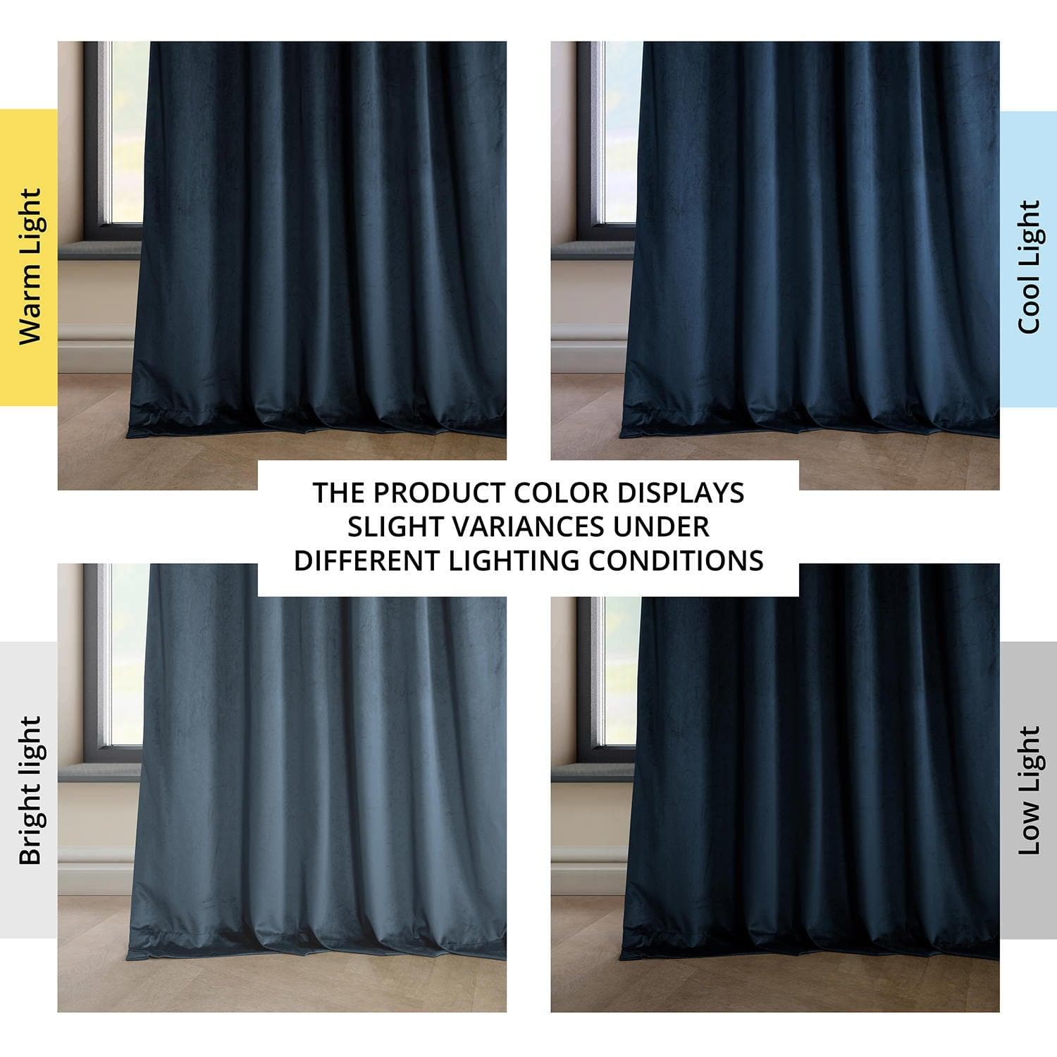 Eternal Blue Heritage Plush Velvet Curtain - HalfPriceDrapes.com