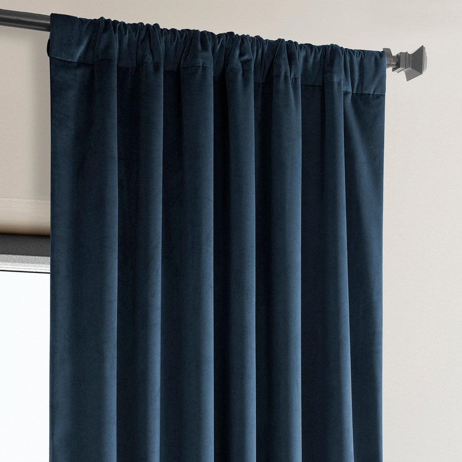 Eternal Blue Heritage Plush Velvet Curtain - HalfPriceDrapes.com
