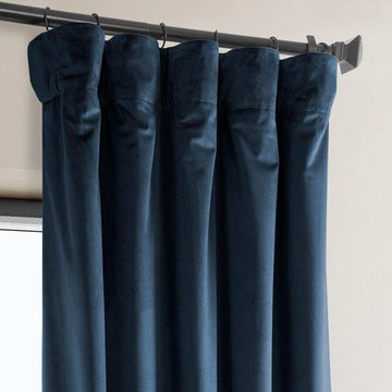 Eternal Blue Heritage Plush Velvet Curtain - HalfPriceDrapes.com