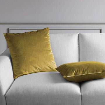 Peat Green Heritage Plush Velvet Cushion Covers - Pair - HalfPriceDrapes.com