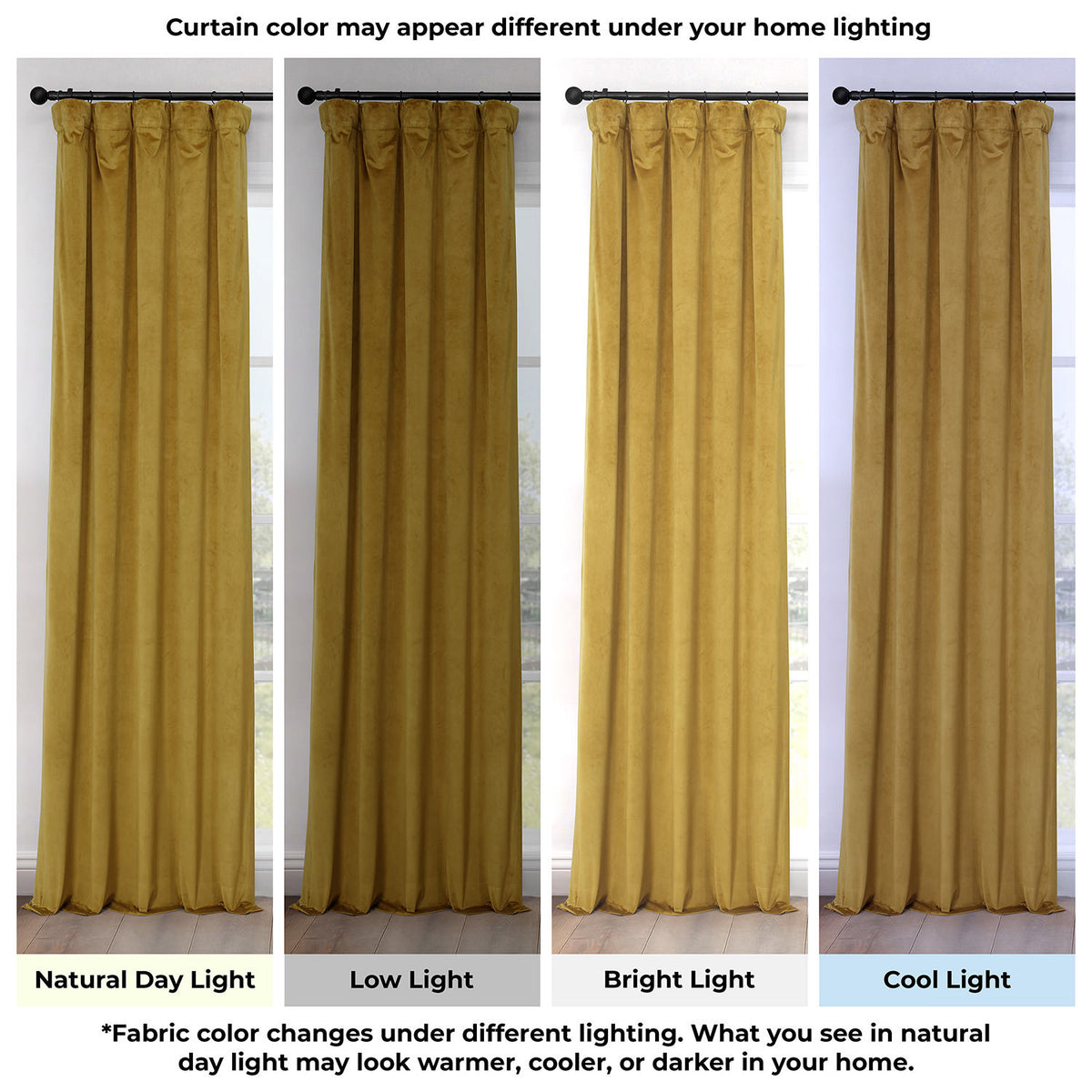 Peat Green Heritage Plush Velvet Room Darkening Curtain