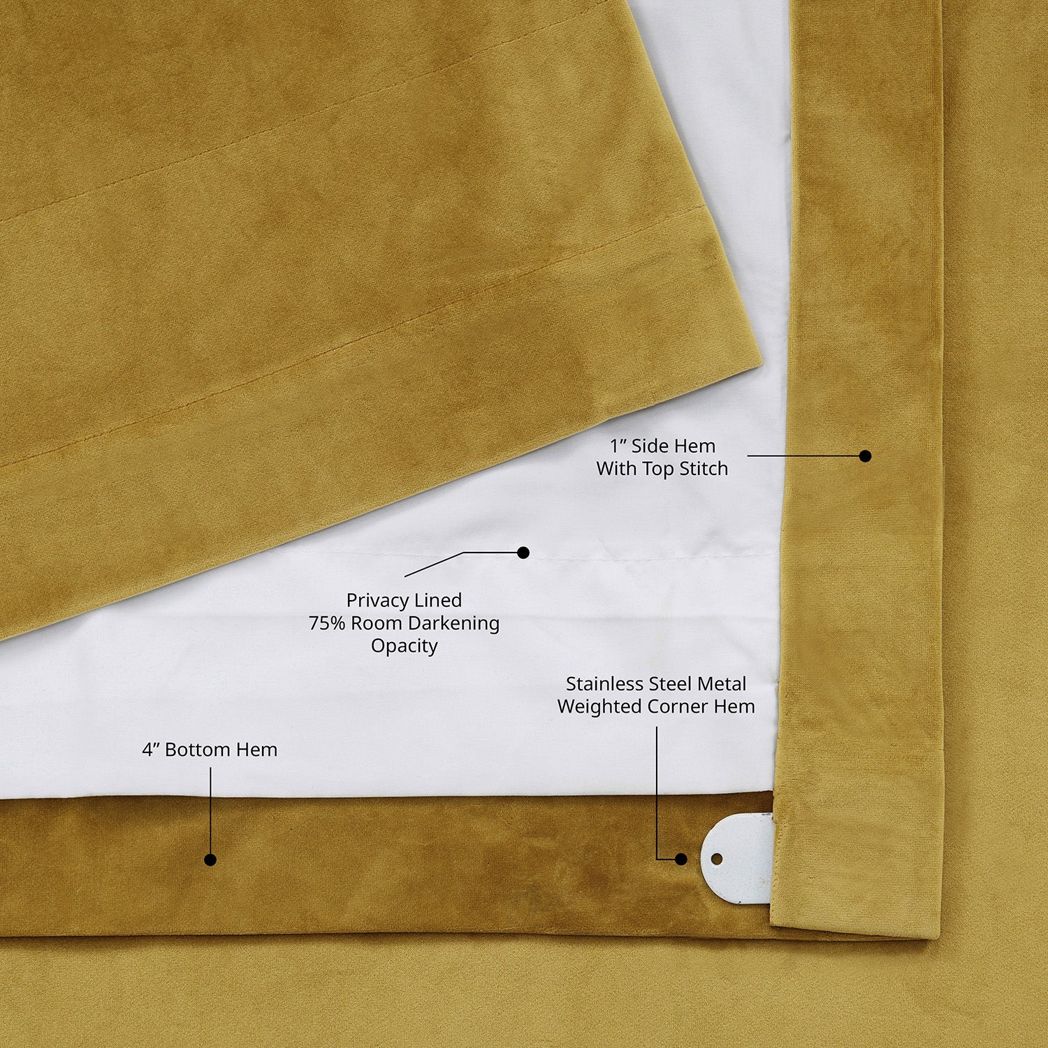 Peat Green Heritage Plush Velvet Room Darkening Curtain