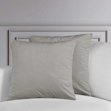 City Grey Heritage Plush Velvet Cushion Covers - Pair - HalfPriceDrapes.com