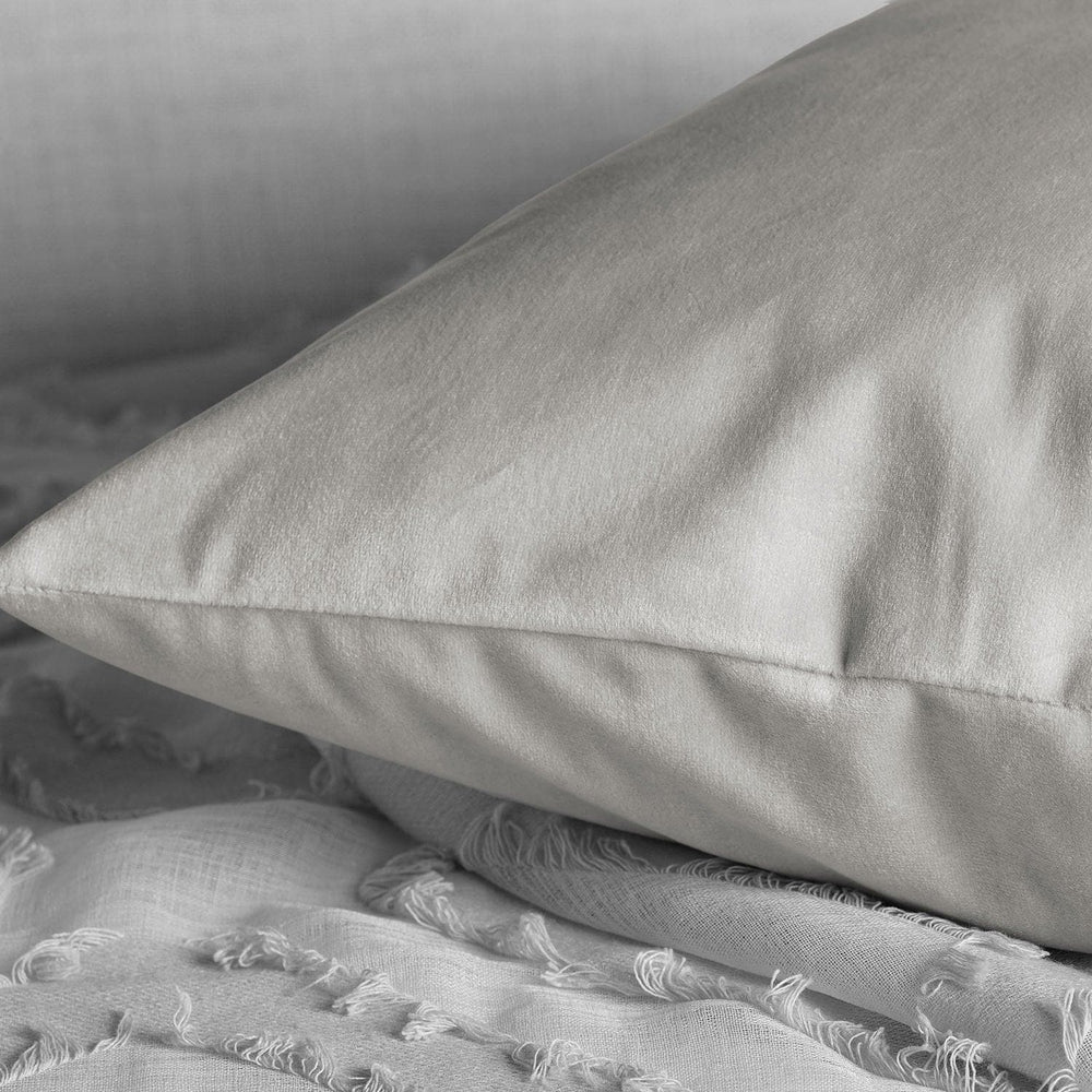 City Grey Heritage Plush Velvet Cushion Covers - Pair - HalfPriceDrapes.com