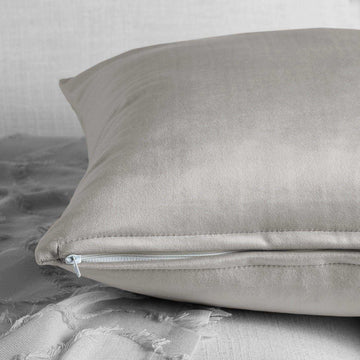 City Grey Heritage Plush Velvet Cushion Covers - Pair - HalfPriceDrapes.com