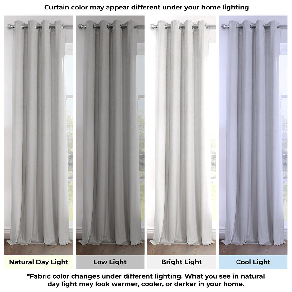 City Grey Grommet Heritage Plush Velvet Room Darkening Curtain