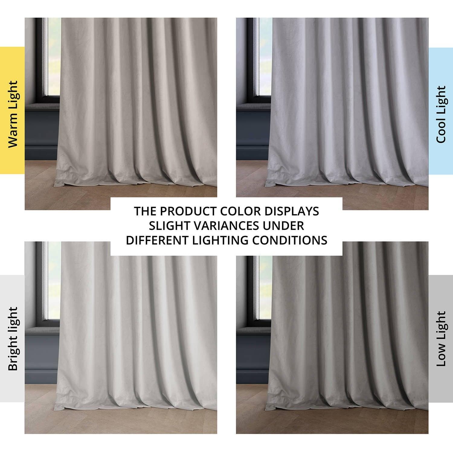 City Grey Heritage Plush Velvet Curtain - HalfPriceDrapes.com