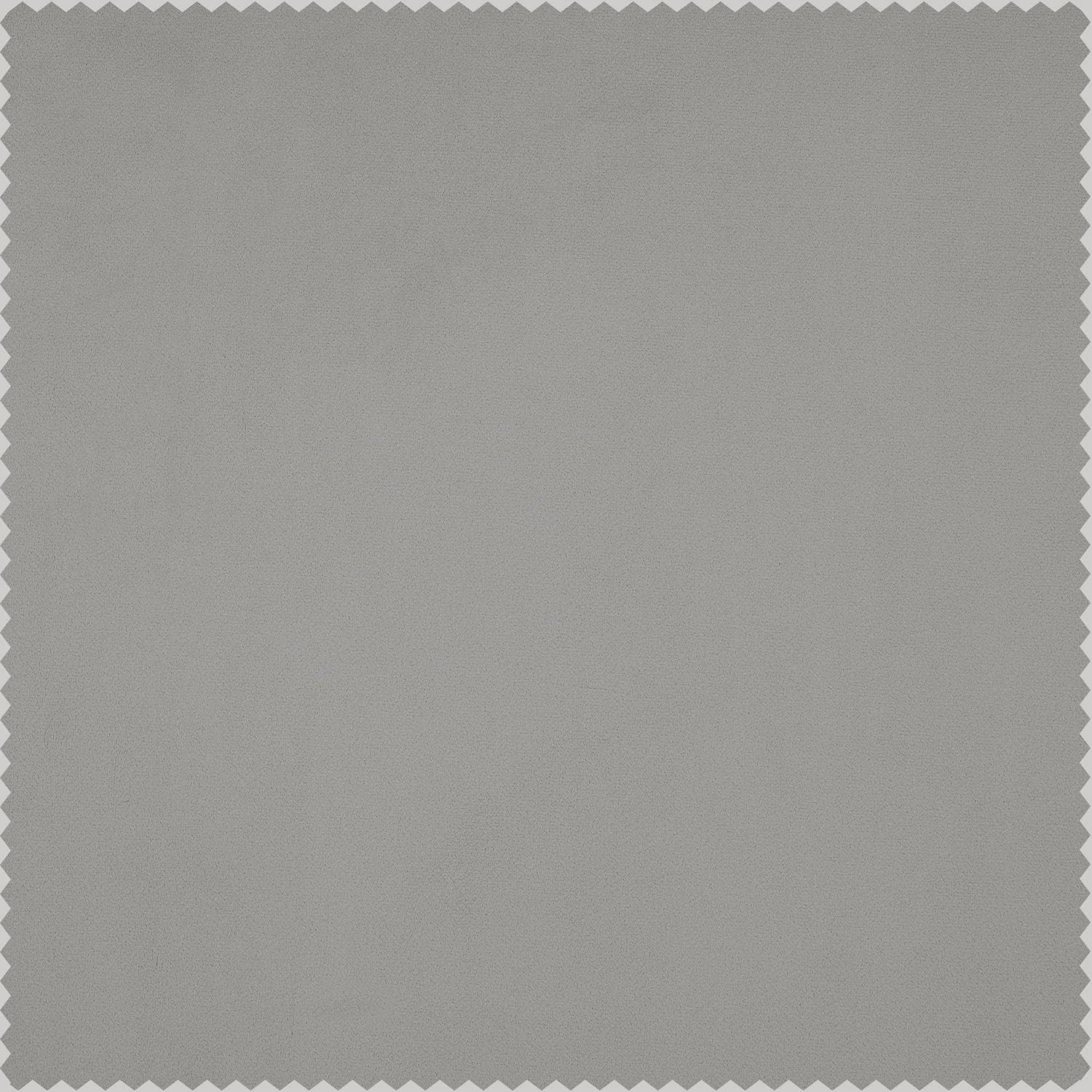 City Grey Heritage Plush Velvet Custom Curtain - HalfPriceDrapes.com