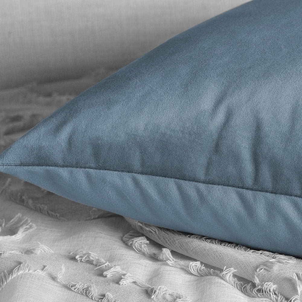 Denmark Blue Heritage Plush Velvet Cushion Covers - Pair - HalfPriceDrapes.com