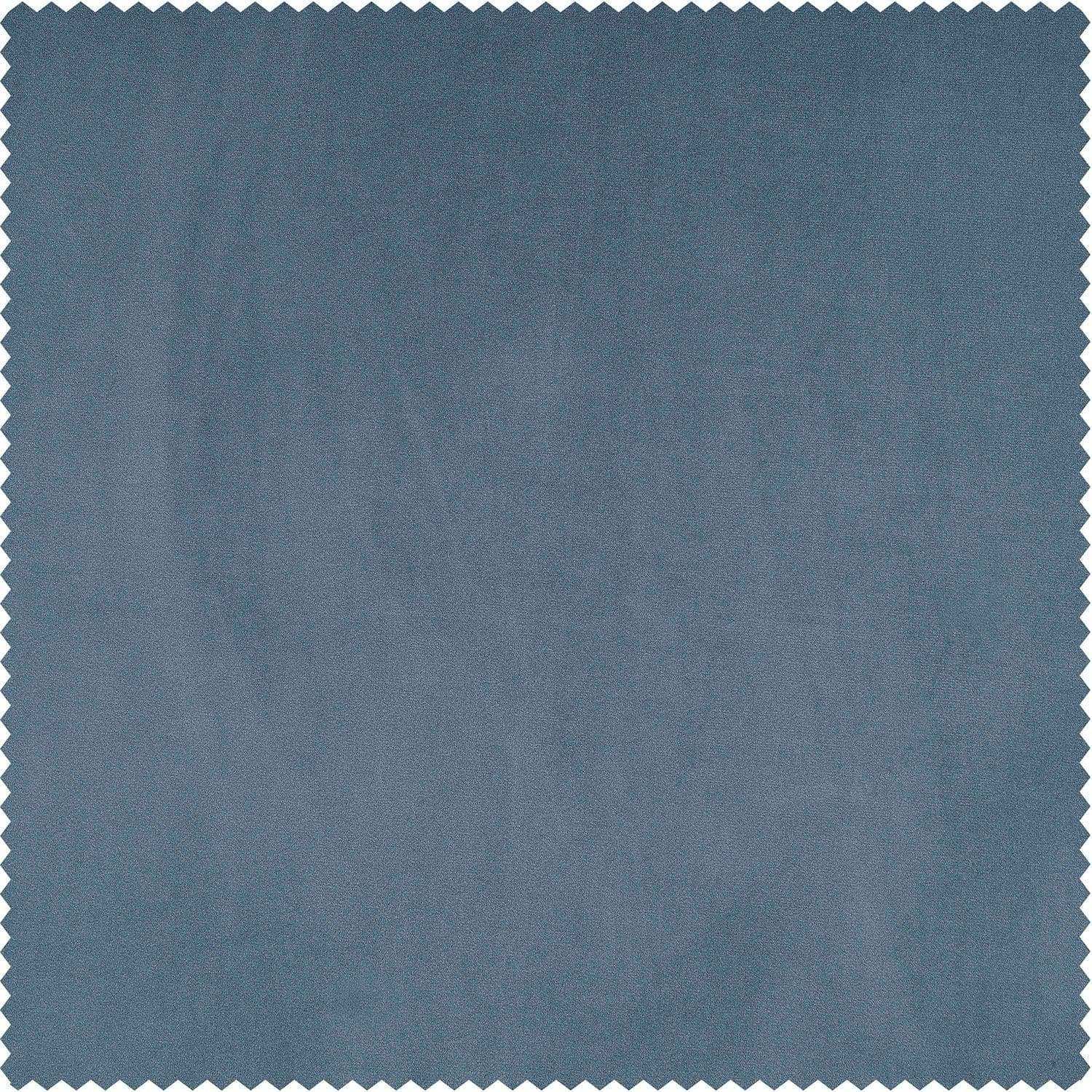 Denmark Blue Color Denmark Blue Heritage Plush Velvet Custom Curtain