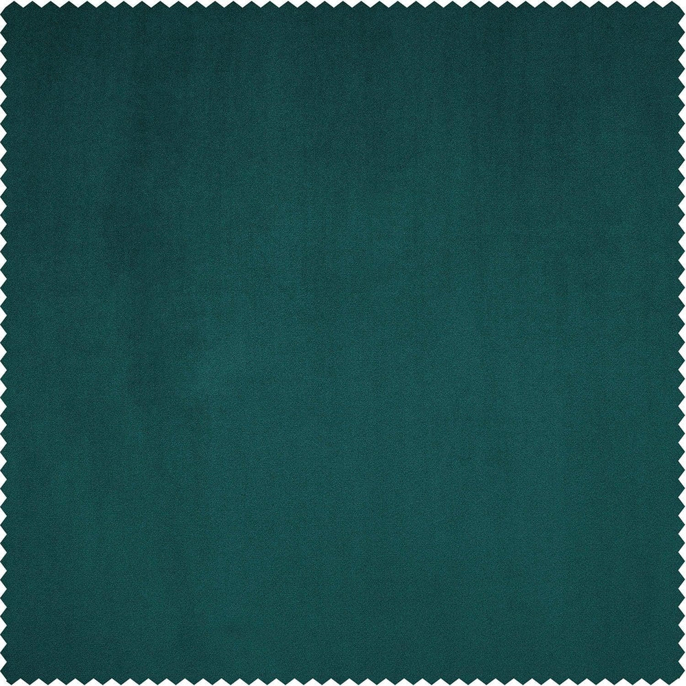Deep Sea Teal Heritage Plush Velvet Custom Curtain - HalfPriceDrapes.com