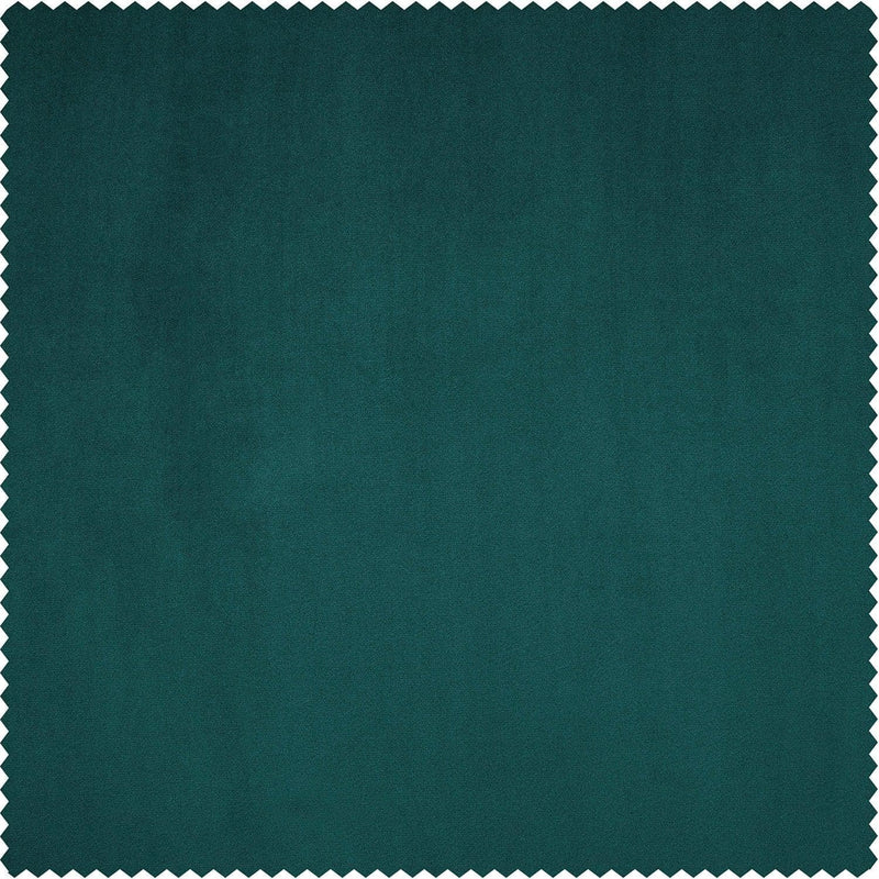 Deep Sea Teal Heritage Plush Velvet Custom Curtain - HalfPriceDrapes.com